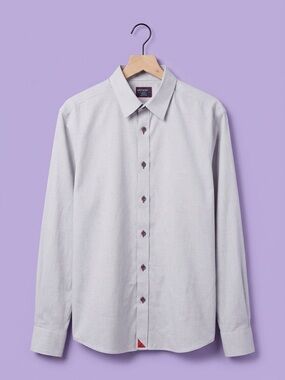 UNTUCKit Light Gray Long-Sleeve Dress Shirt